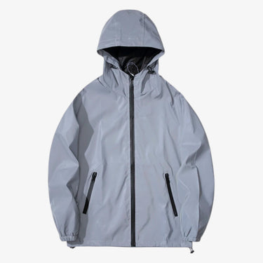 Veste Randonnée Réfléchissante Homme Coupe-Vent avec Capuche