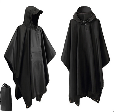Poncho de Randonnée Imperméable Camouflage 3 en 1