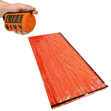 Sac de Couchage de Survie Mylar Étanche – Couverture Thermique d’Urgence Portable Camping & EDC