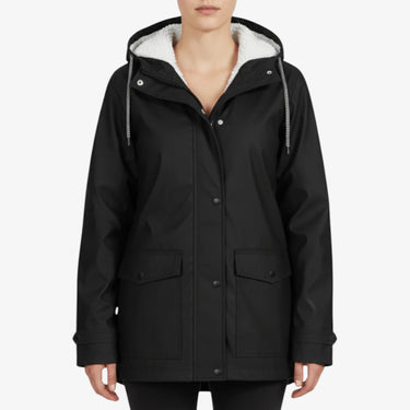 Veste Randonnée Femme Parka à Capuche Doublure Polaire