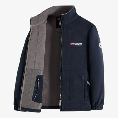 Veste de Randonnée Polaire Homme Chaude Double Face Hiver Outdoor