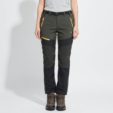 Pantalon de Randonnée Femme Doublé Polaire Chaud et Imperméable